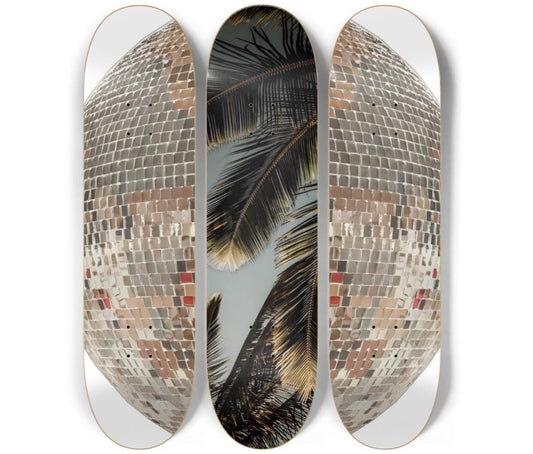 Skateboard Wall Art Set, 3-Piece Skateboard Deck Art, Aesthetic Room Decor, Modern Wall Art, Teen Bedroom Decor, Skater Gift