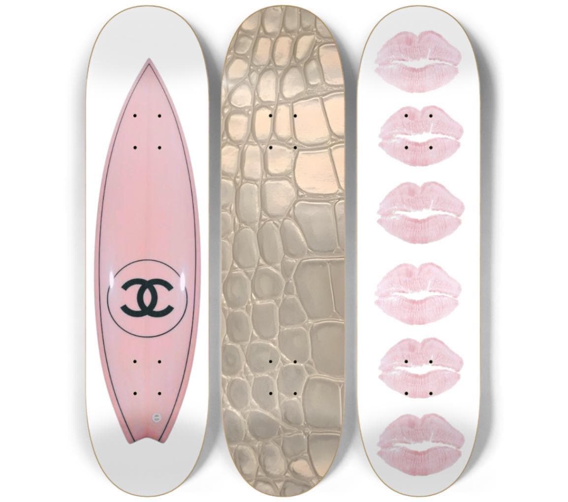 Skateboard Wall Art Set, 3-Piece Skateboard Deck Art, Aesthetic Room Decor, Modern Wall Art, Teen Bedroom Decor, Dorm Room, Apartment Decor