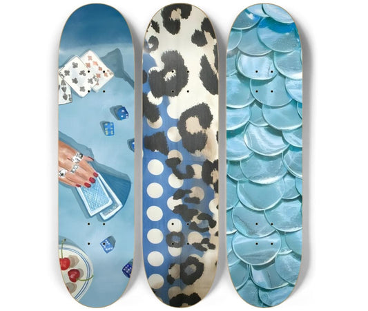 Wild Card Skateboard Deck Wall Art Set