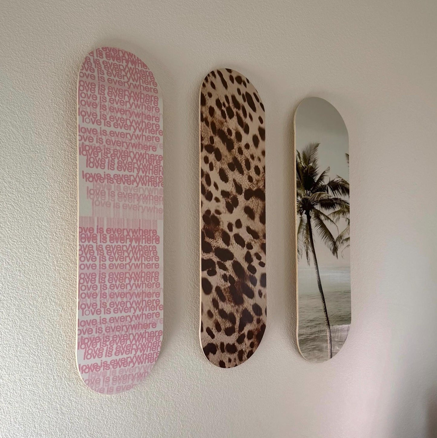 Skateboard Wall Art Set, 3-Piece Skateboard Deck Art, Aesthetic Room Decor, Modern Wall Art, Teen Bedroom Decor, Skater Gift
