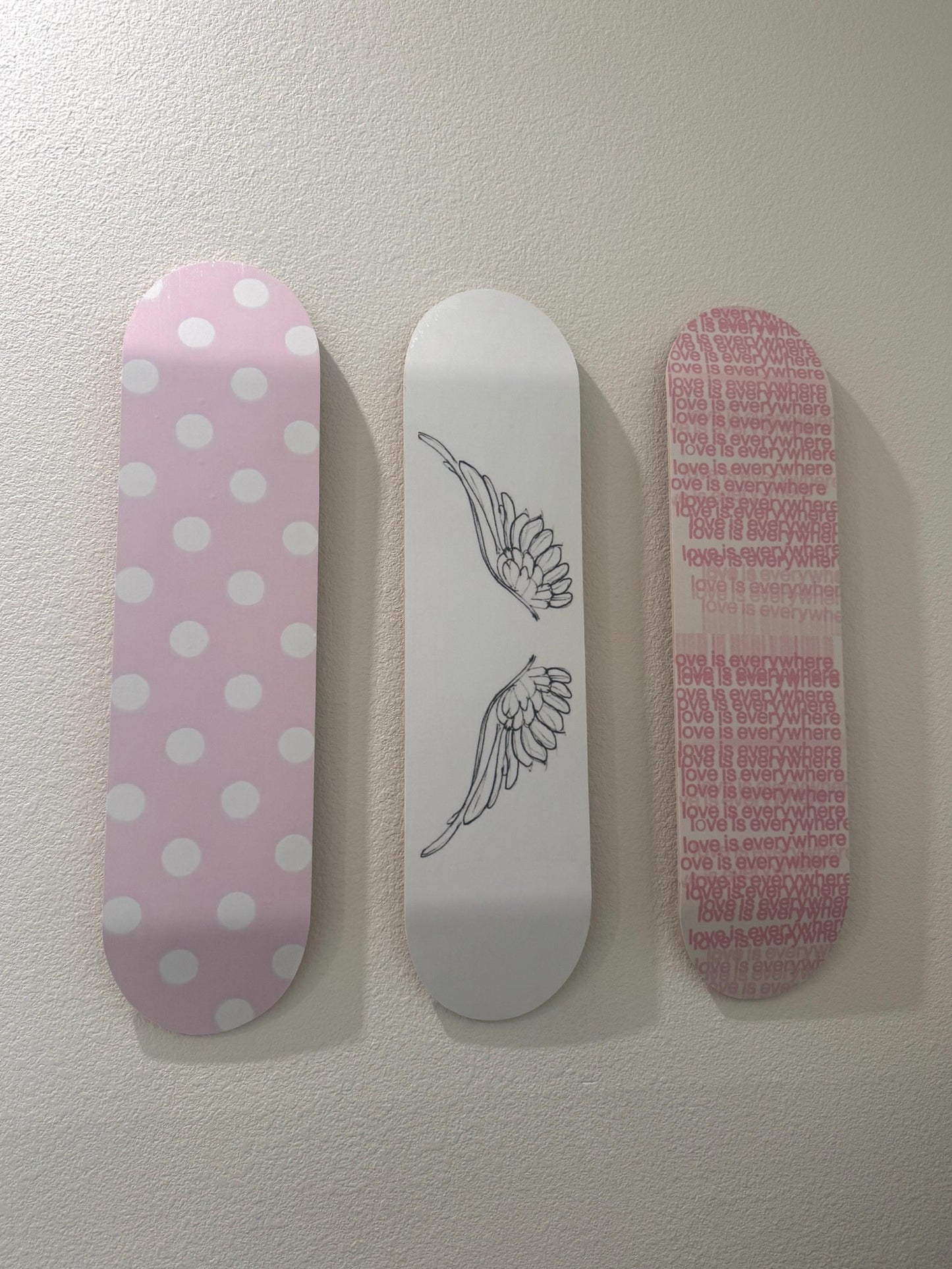 Skateboard Wall Art Set, 3-Piece Skateboard Deck Art, Aesthetic Room Decor, Modern Wall Art, Teen Bedroom Decor, Skater Gift