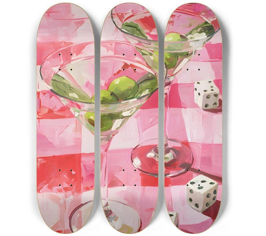 Skateboard Wall Art Set, 3-Piece Skateboard Deck Art, Kitchen Room Decor, Modern Wall Art, Teen Bedroom Decor, Dorm Room, Apartment Decor
