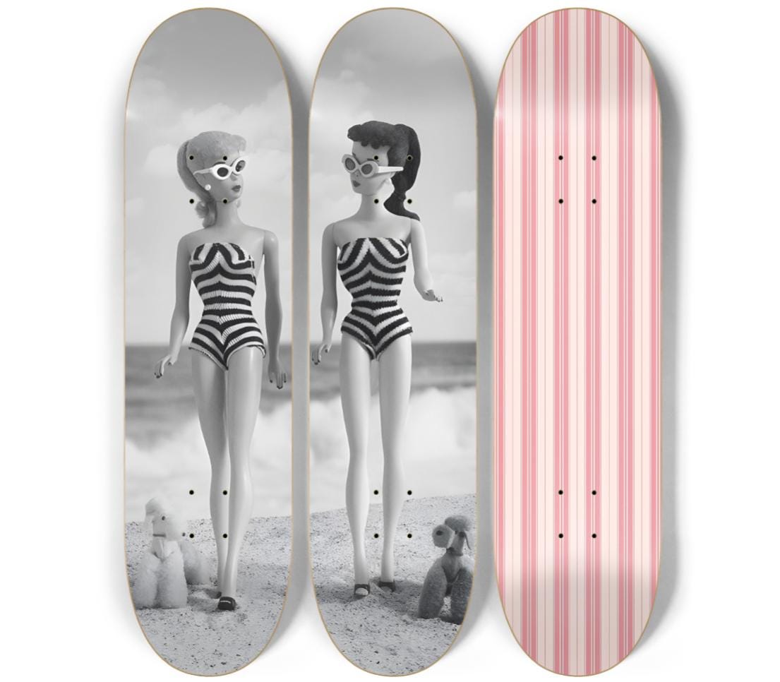 Skateboard Wall Art Set, 3-Piece Skateboard Deck Art, Aesthetic Room Decor, Modern Wall Art, Teen Bedroom Decor, Skater Gift