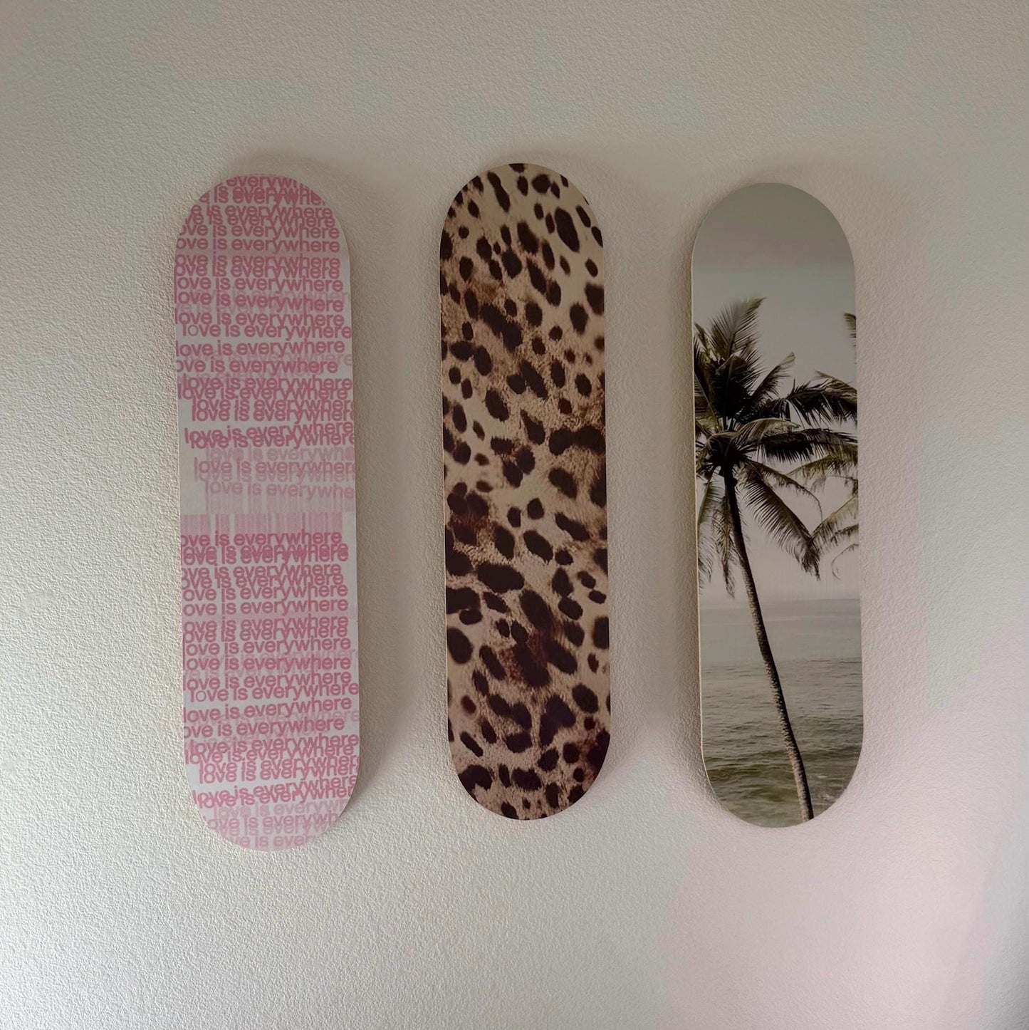 Skateboard Wall Art Set, 3-Piece Skateboard Deck Art, Aesthetic Room Decor, Modern Wall Art, Teen Bedroom Decor, Skater Gift