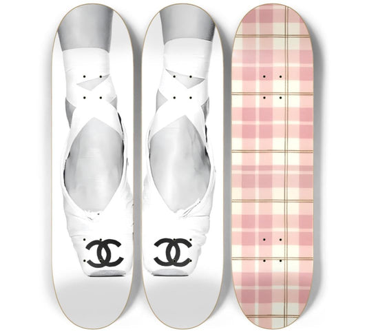 Skateboard Wall Art Set, 3-Piece Skateboard Deck Art, Aesthetic Room Decor, Modern Wall Art, Teen Bedroom Decor, Dorm Room, Apartment Decor