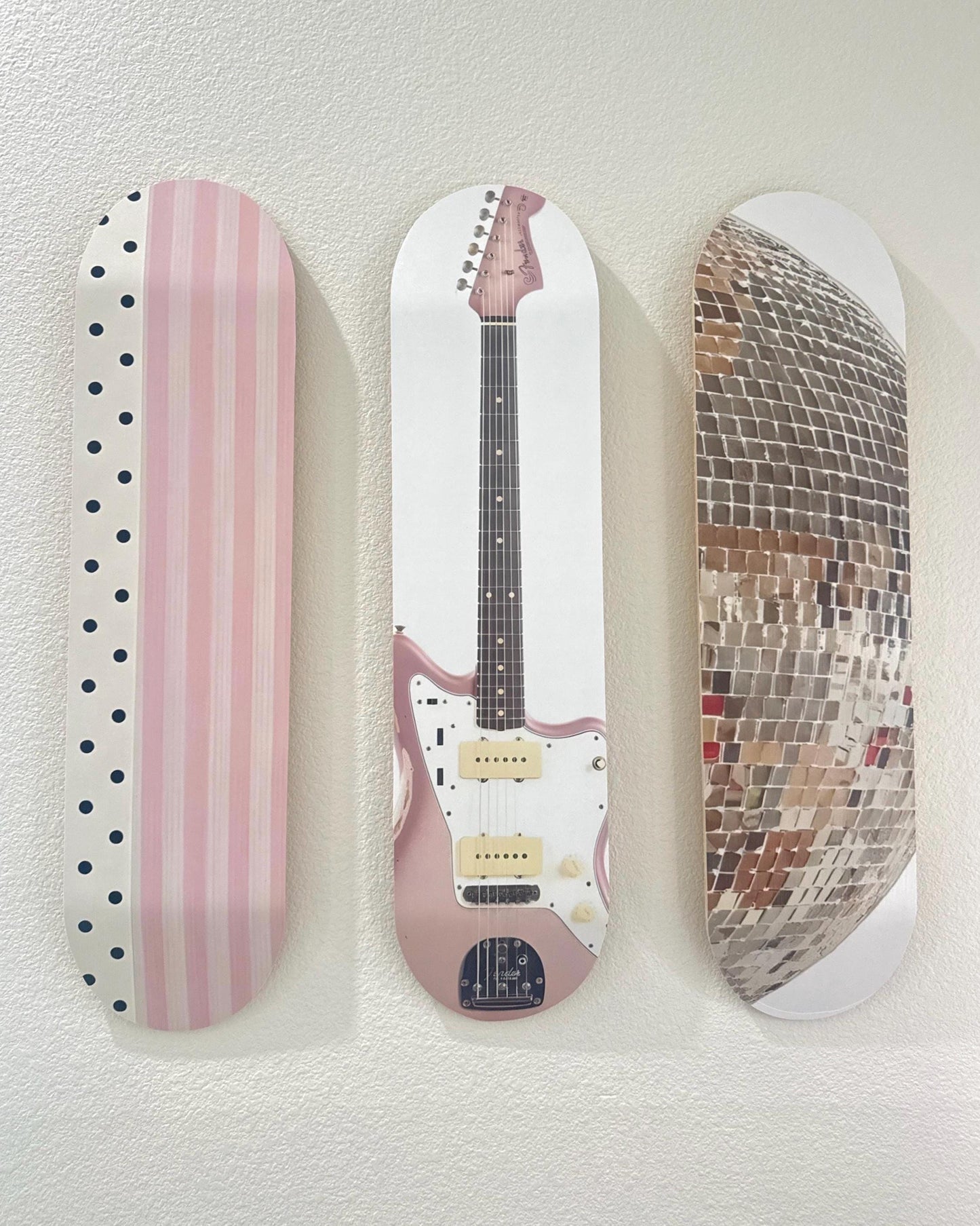 Skateboard Wall Art Set, 3-Piece Skateboard Deck Art, Aesthetic Room Decor, Modern Wall Art, Teen Bedroom Decor, Dorm Room, Apartment Decor