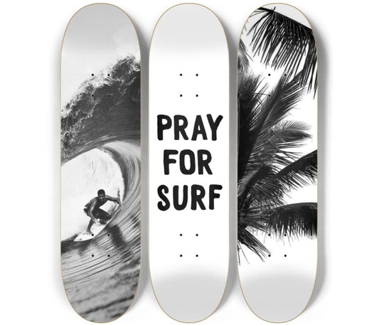 Skateboard Wall Art Set, 3-Piece Skateboard Deck Art, Aesthetic Room Decor, Modern Wall Art, Teen Bedroom Decor, Skater Gift