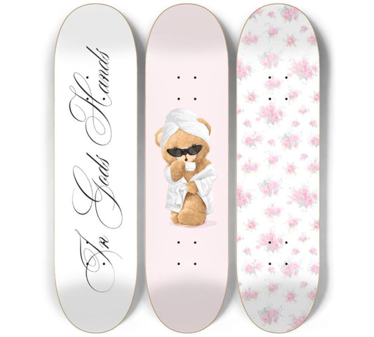 Honey Bear Skateboard Deck Wall Art Set