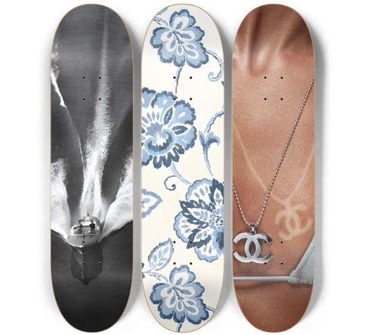 Coastal Keepsake Skateboard Deck Wall Art Set