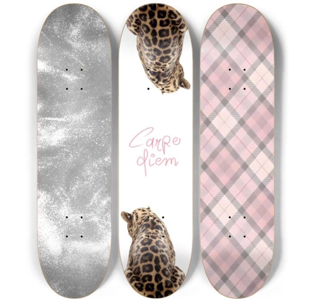 Skateboard Wall Art Set, 3-Piece Skateboard Deck Art, Aesthetic Room Decor, Modern Wall Art, Teen Bedroom Decor, Skater Gift