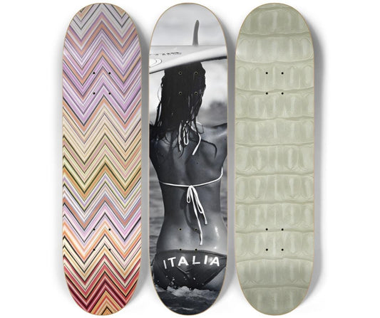 Skateboard Wall Art Set, 3-Piece Skateboard Deck Art, Aesthetic Room Decor, Modern Wall Art, Teen Bedroom Decor, Apartment Decor
