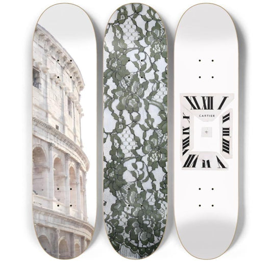 Skateboard Wall Art Set, 3-Piece Skateboard Deck Art, Aesthetic Room Decor, Modern Wall Art, Teen Bedroom Decor, Dorm Room, Apartment Decor