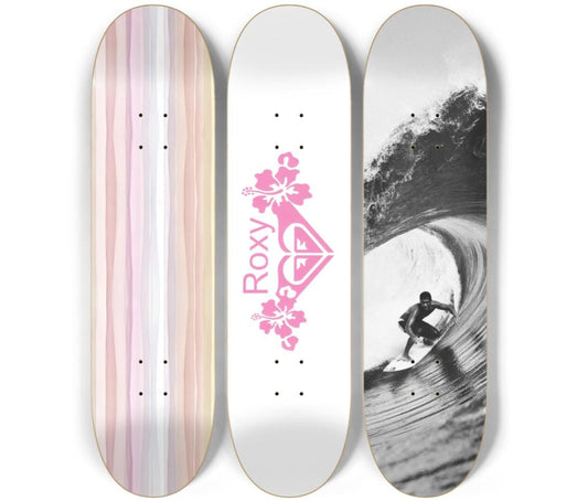 Skateboard Wall Art Set, 3-Piece Skateboard Deck Art, Aesthetic Room Decor, Modern Wall Art, Teen Bedroom Decor, Dorm Room, Apartment Decor