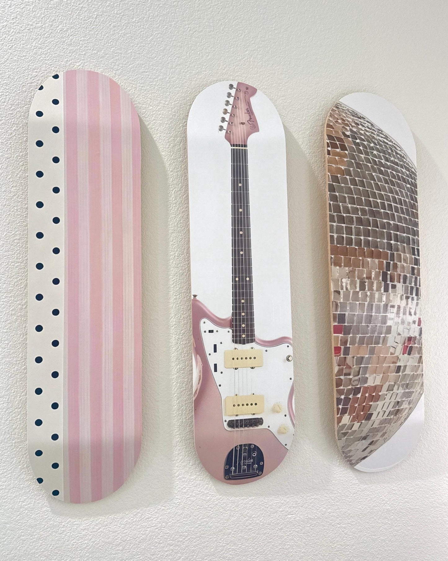 Skateboard Wall Art Set, 3-Piece Skateboard Deck Art, Aesthetic Room Decor, Modern Wall Art, Teen Bedroom Decor, Dorm Room, Apartment Decor