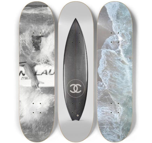 Slate Surf Skateboard Deck Wall Art Set