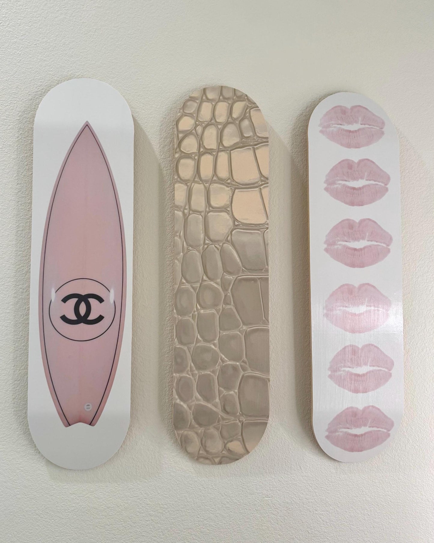 Skateboard Wall Art Set, 3-Piece Skateboard Deck Art, Aesthetic Room Decor, Modern Wall Art, Teen Bedroom Decor, Dorm Room, Apartment Decor
