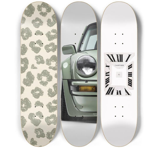 Time Flies Skateboard Deck Wall Art Set