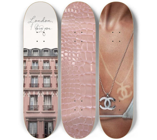 London Living Skateboard Deck Wall Art Set
