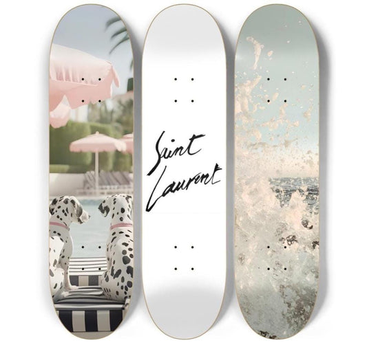 Skateboard Wall Art Set, 3-Piece Skateboard Deck Art, Aesthetic Room Decor, Modern Wall Art, Teen Bedroom Decor, Dorm Room, Apartment Decor