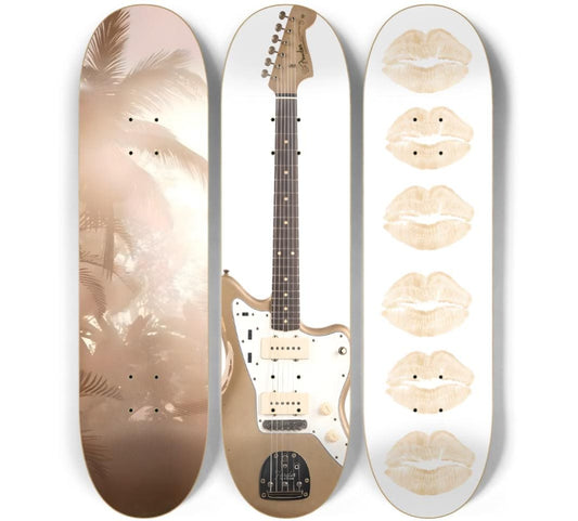 Skateboard Wall Art Set, 3-Piece Skateboard Deck Art, Aesthetic Room Decor, Modern Wall Art, Teen Bedroom Decor, Dorm Room, Apartment Decor