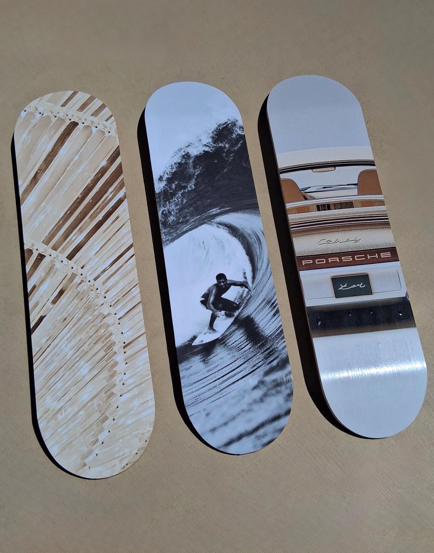 Skateboard Wall Art Set, 3-Piece Skateboard Deck Art, Aesthetic Room Decor, Modern Wall Art, Teen Bedroom Decor, Skater Gift