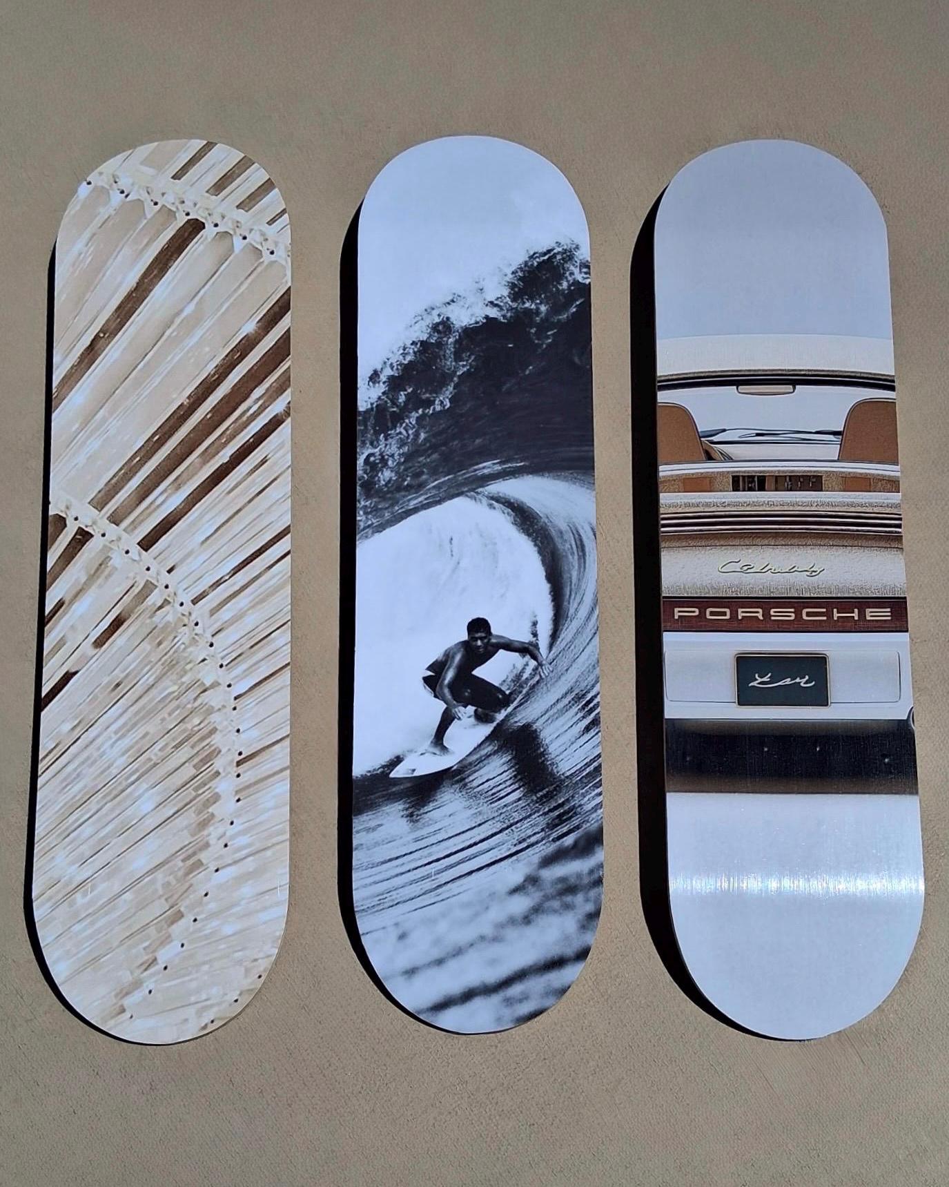 Skateboard Wall Art Set, 3-Piece Skateboard Deck Art, Aesthetic Room Decor, Modern Wall Art, Teen Bedroom Decor, Skater Gift