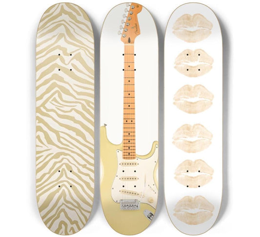 Yellow Mellow Skateboard Deck Wall Art Set