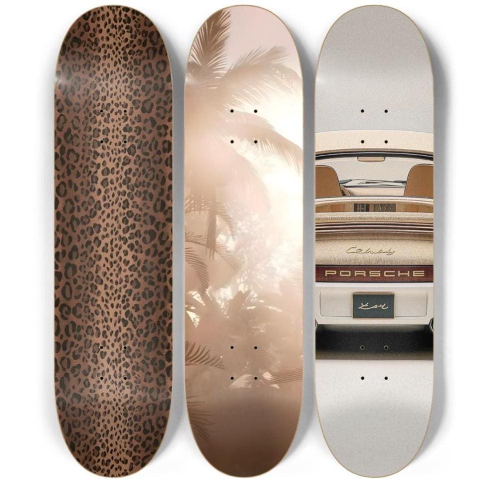 Skateboard Wall Art Set, 3-Piece Skateboard Deck Art, Aesthetic Room Decor, Modern Wall Art, Teen Bedroom Decor, Dorm Room, Apartment Decor