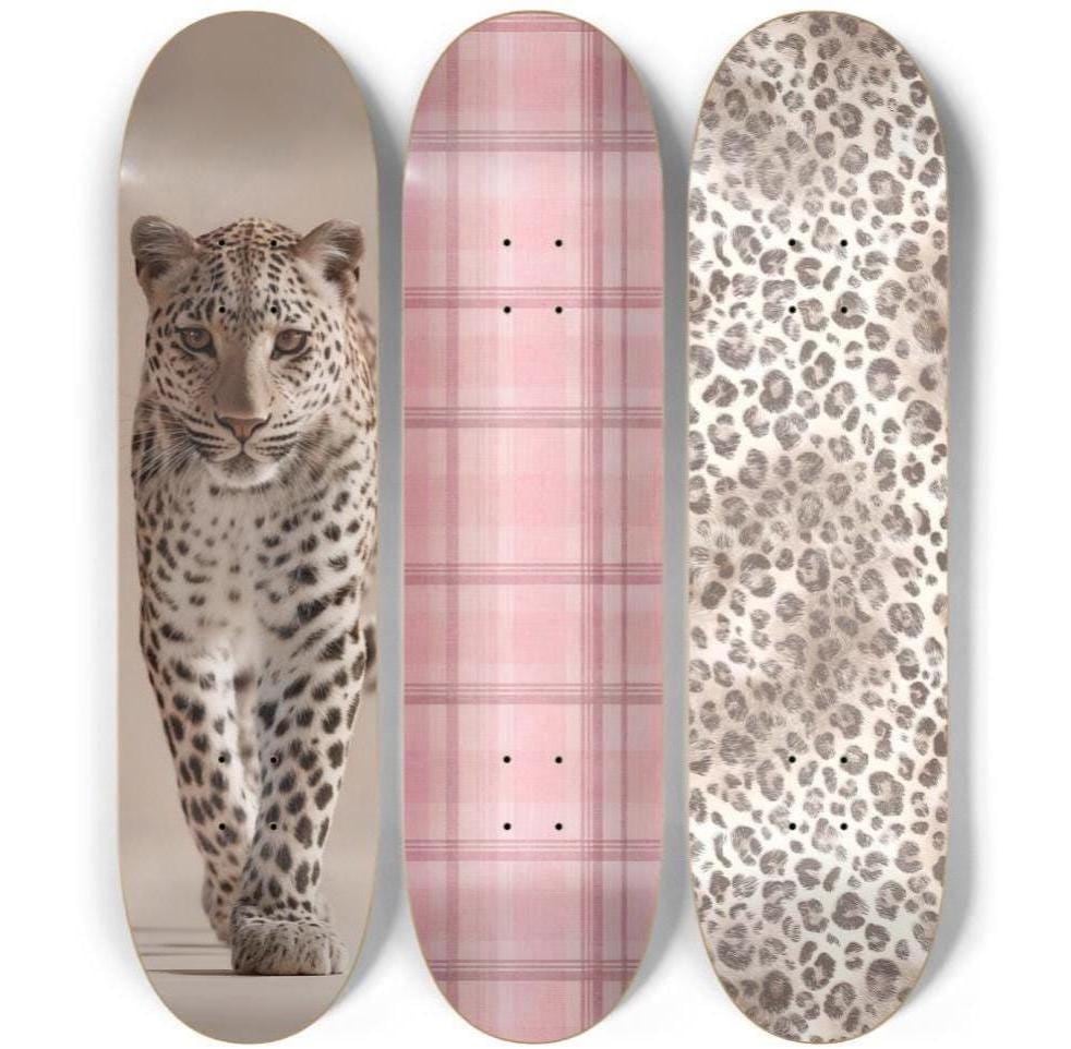 Skateboard Wall Art Set, 3-Piece Skateboard Deck Art, Aesthetic Room Decor, Modern Wall Art, Teen Bedroom Decor, Apartment Decor