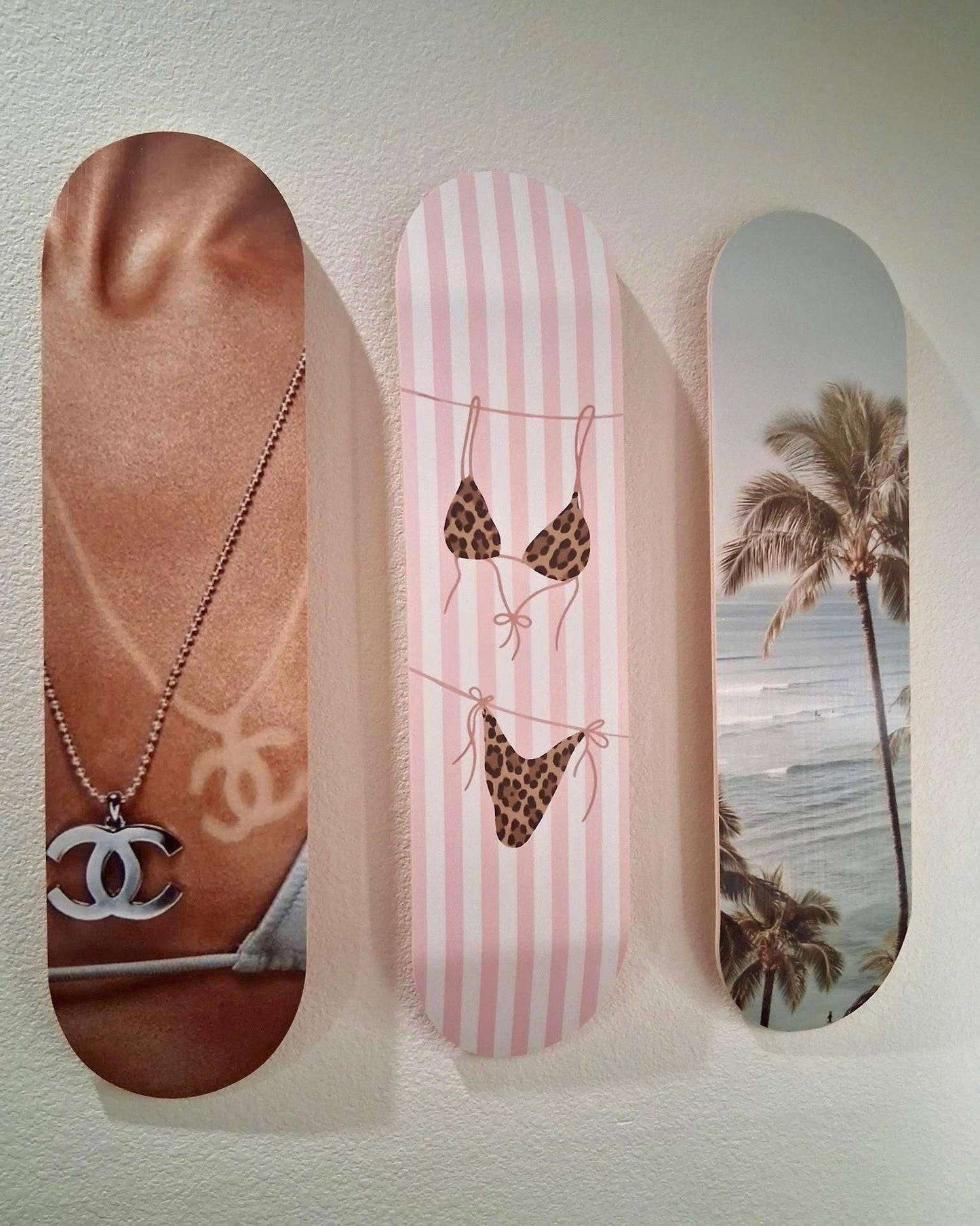 Skateboard Wall Art Set, 3-Piece Skateboard Deck Art, Aesthetic Room Decor, Modern Wall Art, Teen Bedroom Decor, Dorm Room, Apartment Decor