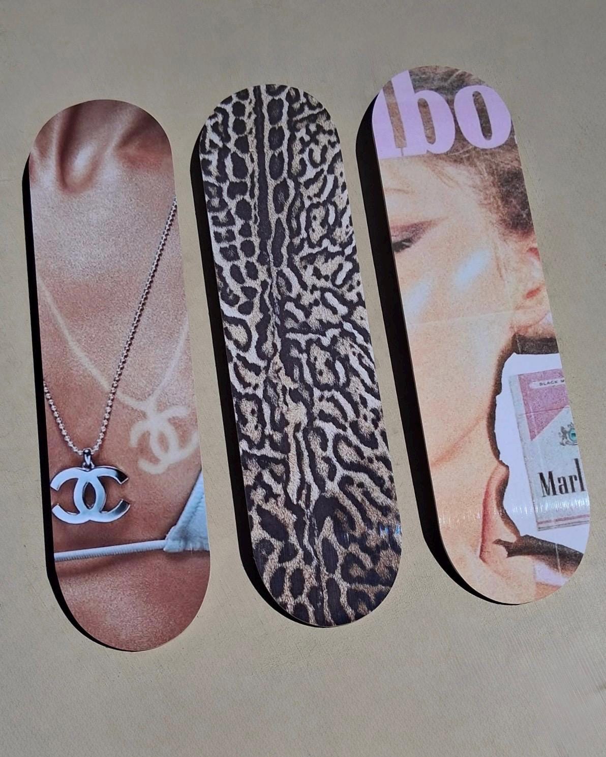 Skateboard Wall Art Set, 3-Piece Skateboard Deck Art, Aesthetic Room Decor, Modern Wall Art, Teen Bedroom Decor, Skater Gift