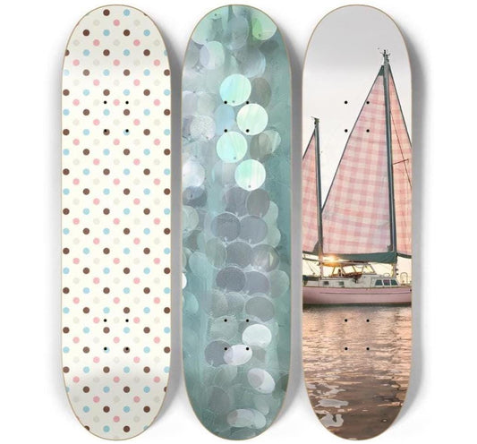 Sparkling Seas Skateboard Deck Wall Art Set