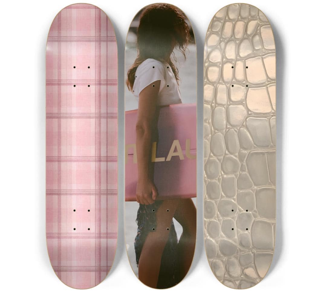 Skateboard Wall Art Set, 3-Piece Skateboard Deck Art, Aesthetic Room Decor, Modern Wall Art, Teen Bedroom Decor, Apartment Decor