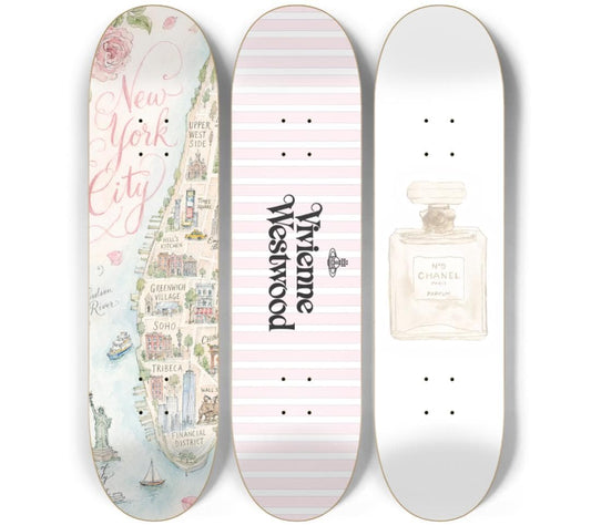 All Over NY Skateboard Deck Wall Art Set