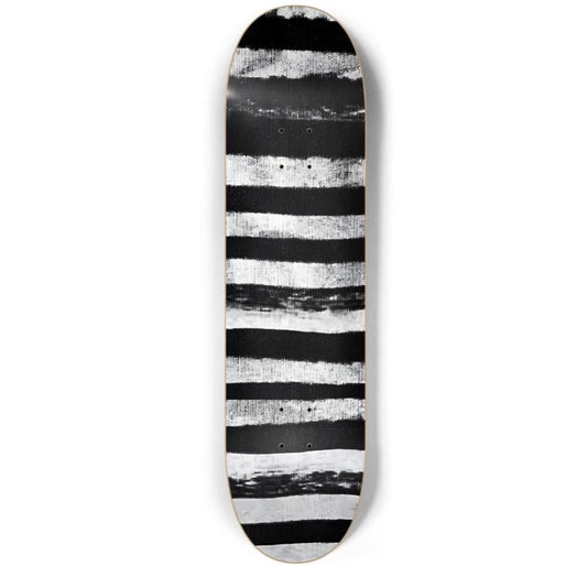 B&W Stripes Skateboard Deck Wall Art Set