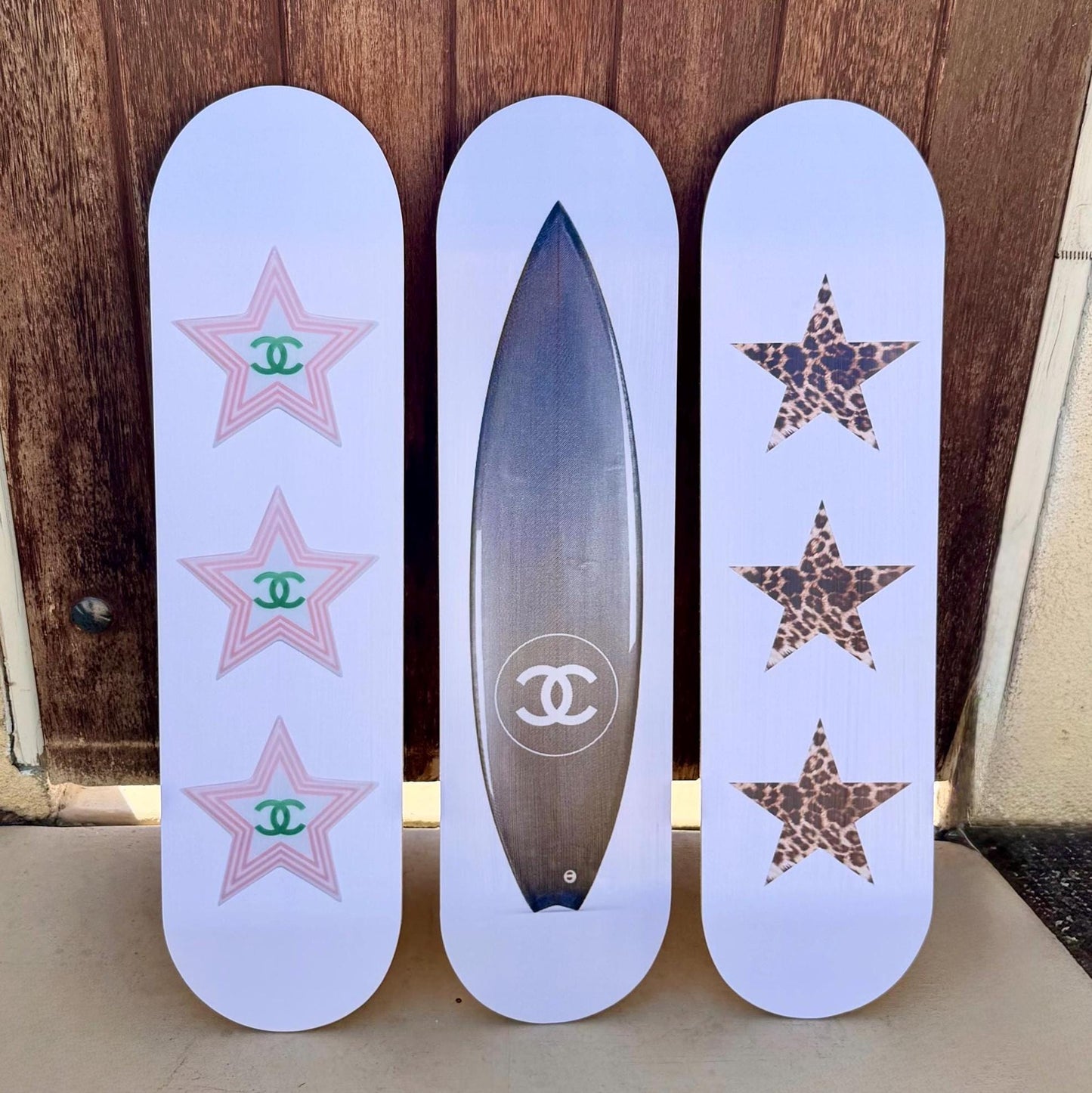 Skateboard Wall Art Set, 3-Piece Skateboard Deck Art, Aesthetic Room Decor, Modern Wall Art, Teen Bedroom Decor, Skater Gift
