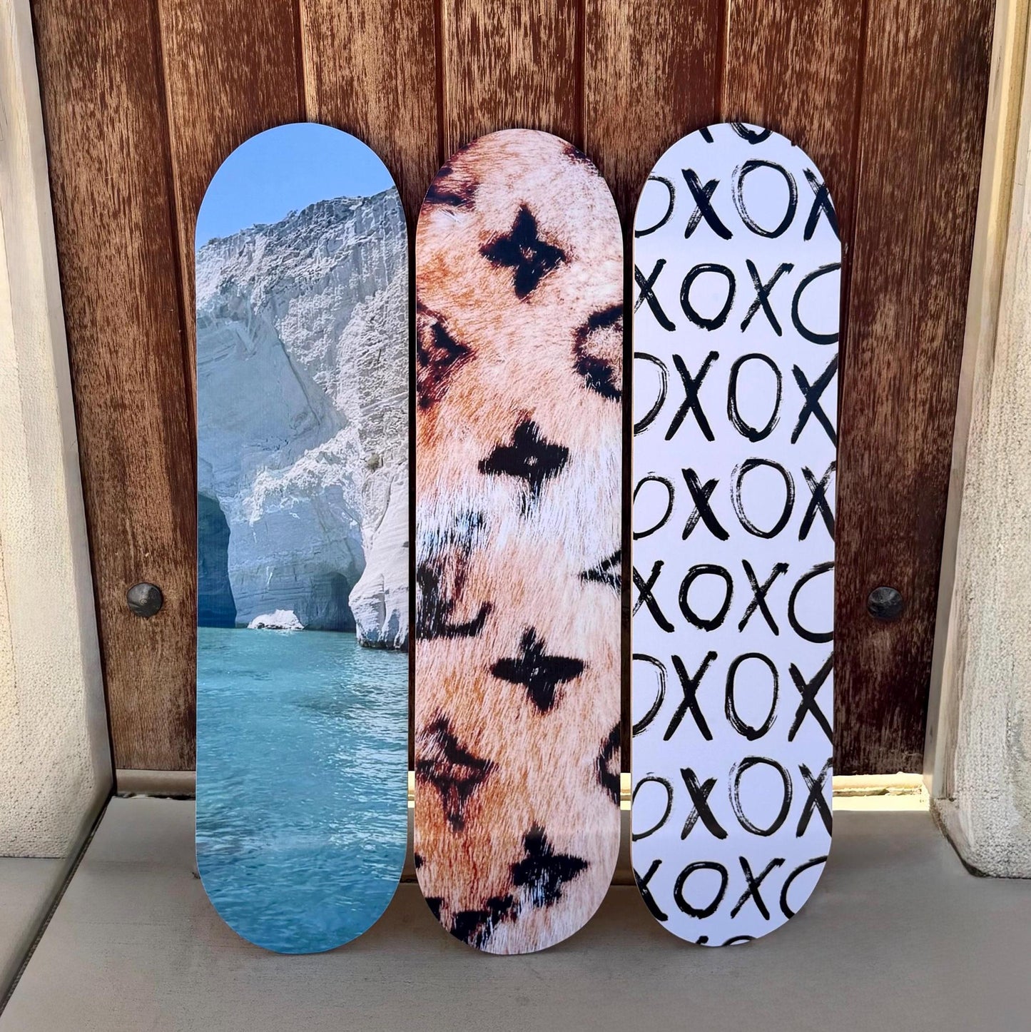 Skateboard Wall Art Set, 3-Piece Skateboard Deck Art, Aesthetic Room Decor, Modern Wall Art, Teen Bedroom Decor, Skater Gift