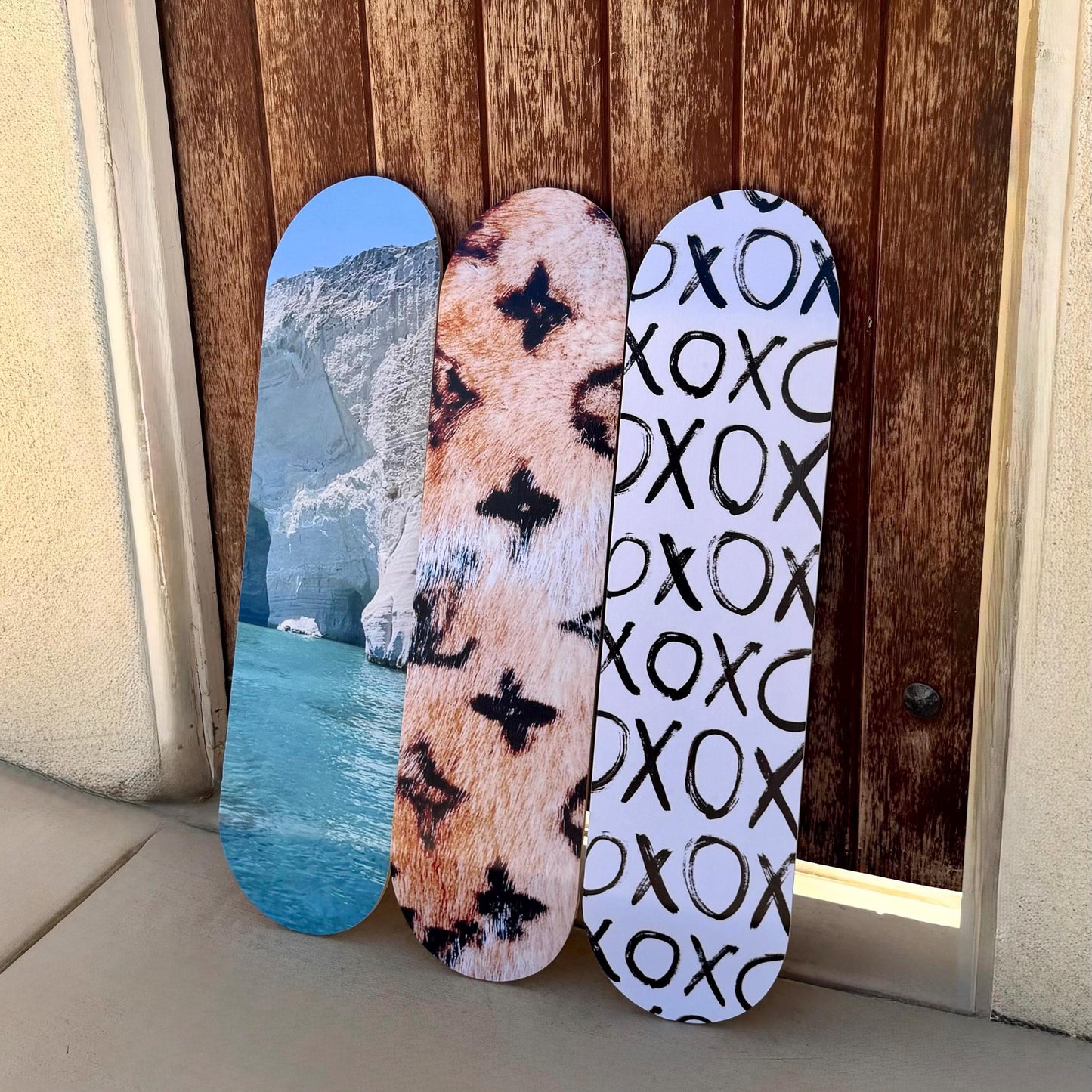 Skateboard Wall Art Set, 3-Piece Skateboard Deck Art, Aesthetic Room Decor, Modern Wall Art, Teen Bedroom Decor, Skater Gift